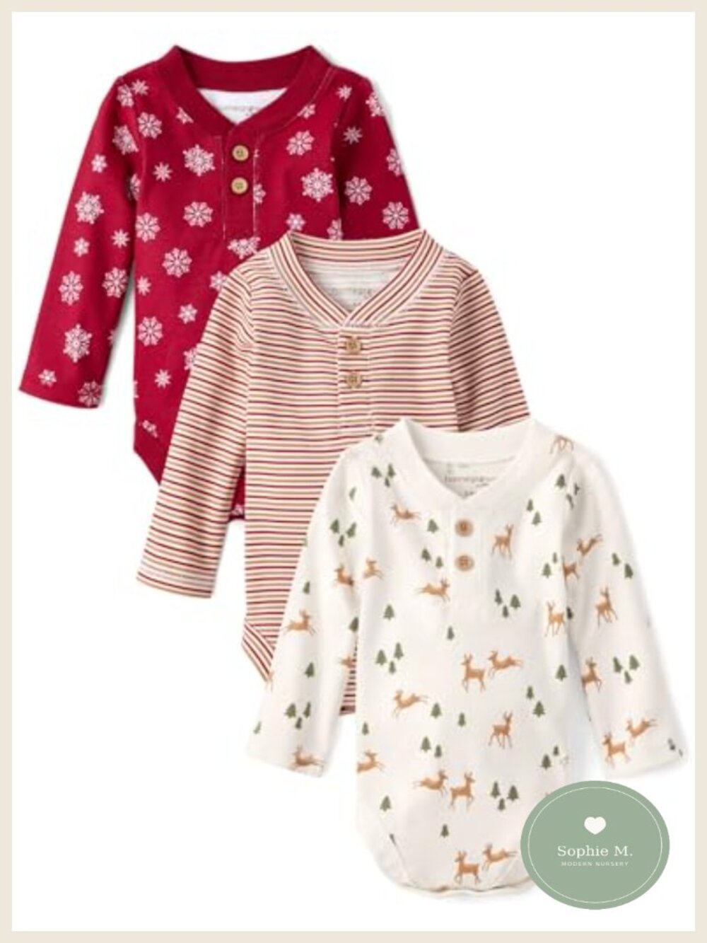 Organic Cotton Rib Knit Long Sleeve Bodysuits 3-Pack